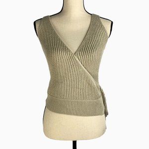 Tan Wrap Knitted Top
